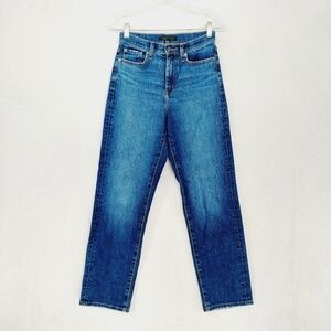 Uniqlo Blue Cotton High Rise Straight Leg Jeans 5144